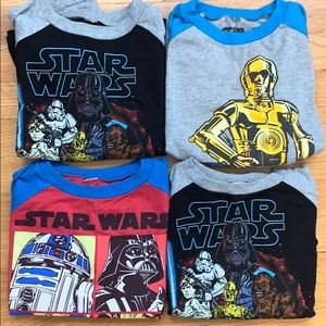 Star Wars 4 Boy’s long sleeved shirt bundle